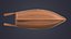 Stylized wooden fishing boat