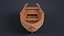 Stylized wooden fishing boat