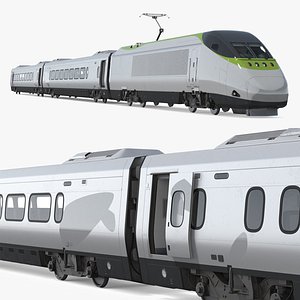 3D model Express Train Standard Rigged