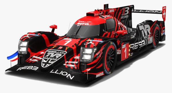 Rebellion Racing R13 LMP1 WEC Saison 2018 2019 3D Modell