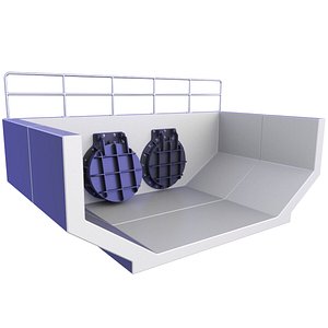 Concrete Storm Drain Outlet Flap Valve 32 model