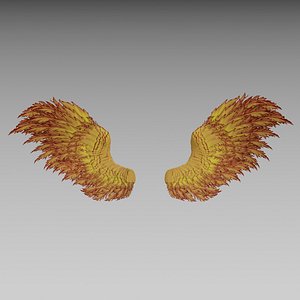 3D Phoenix wings - Alas Fenix 3D - Low poly