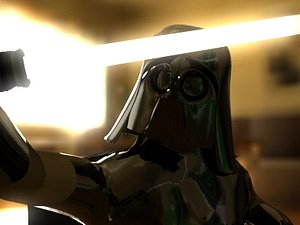 3d sci-fi urban ninja girl