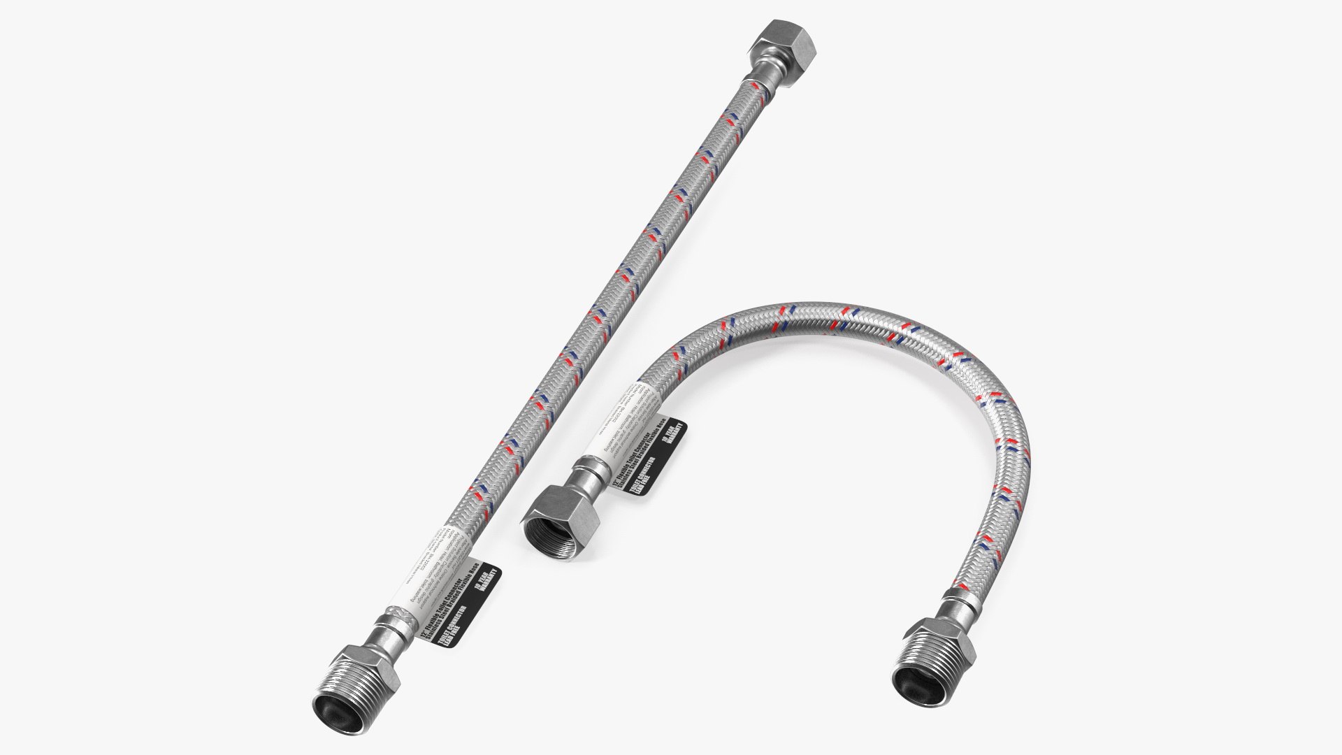 Toilet Connector Hose Set 30cm Colored 3D model preview