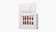 Almond False Nail Package Marble Red
