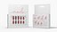 Almond False Nail Package Marble Red