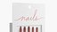 Almond False Nail Package Marble Red