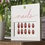 Almond False Nail Package Marble Red