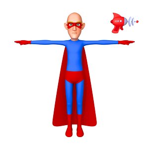 superhero cartoon 03 model