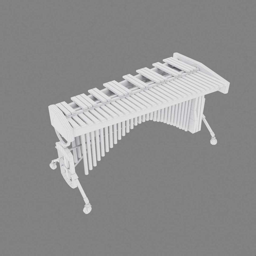 Xylophone Chinese Musical 3d Obj