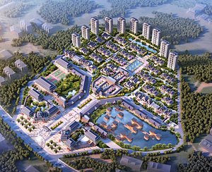 Modern Waterfront Resort Town