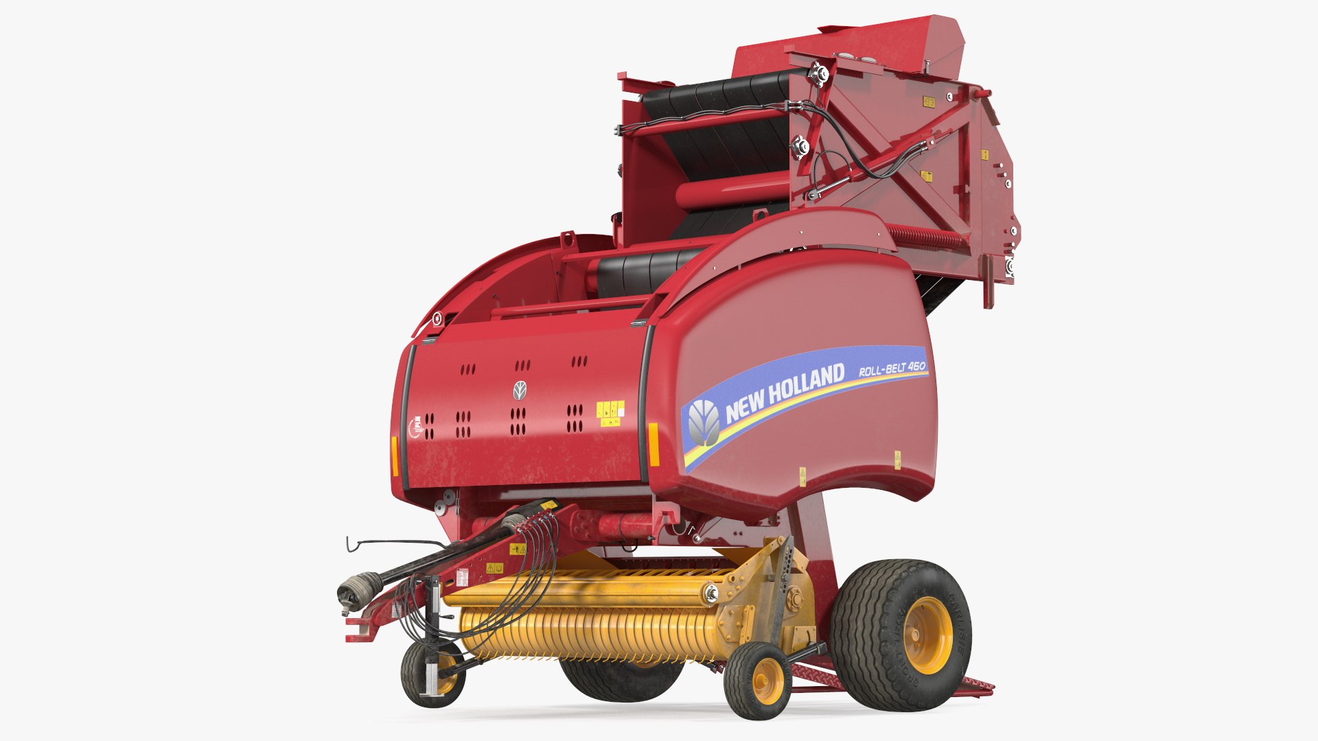 New Holland Roll Belt 460 Dirty Rigged 3D model preview