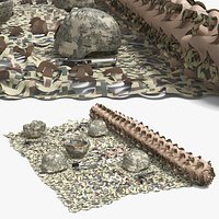 Tactical Camouflage Mesh with Army Helmets