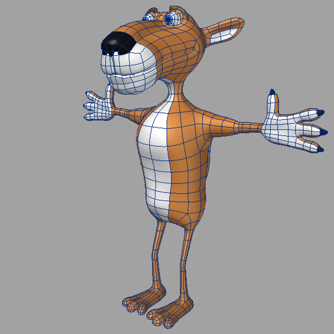 Simple Cartoon Tiger 3d Model