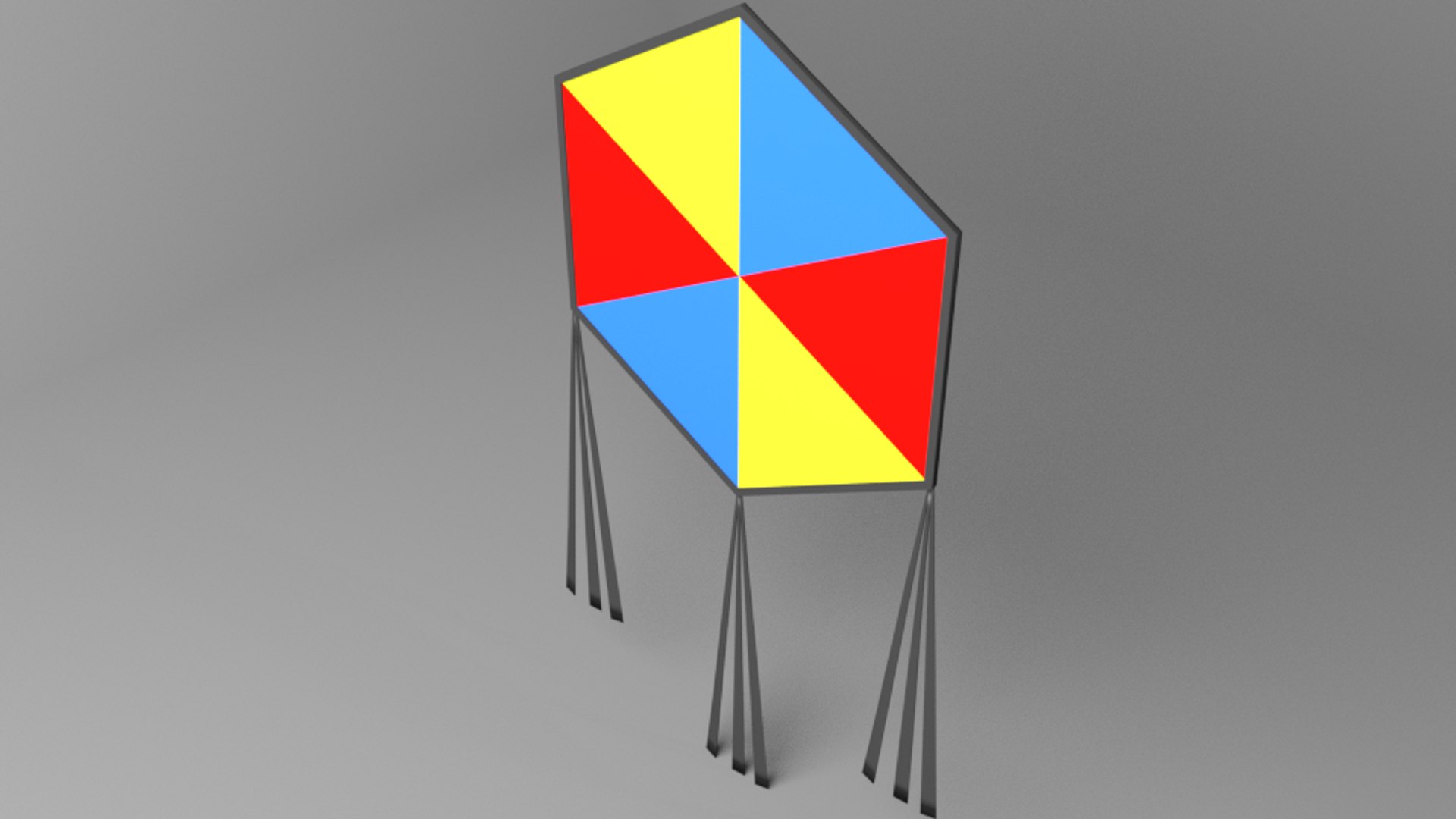 Hexagonal Kite 3D TurboSquid 1579421