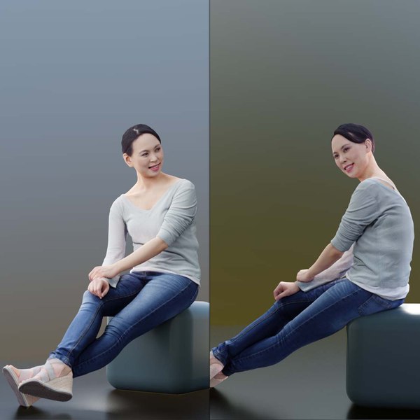 3D model 10013 Bao - Casual Woman Sitting
