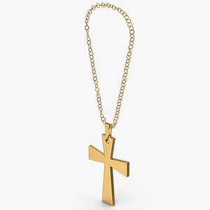 Gold Christian Cross With Chain
