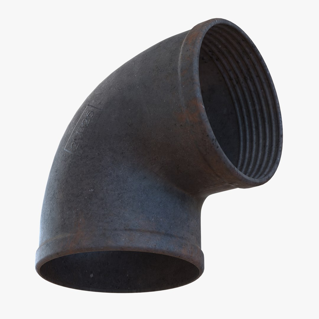 Iron Pipe Elbow 2 3D Model 3D model preview