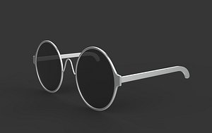smart Round Glasses 3D model 3D