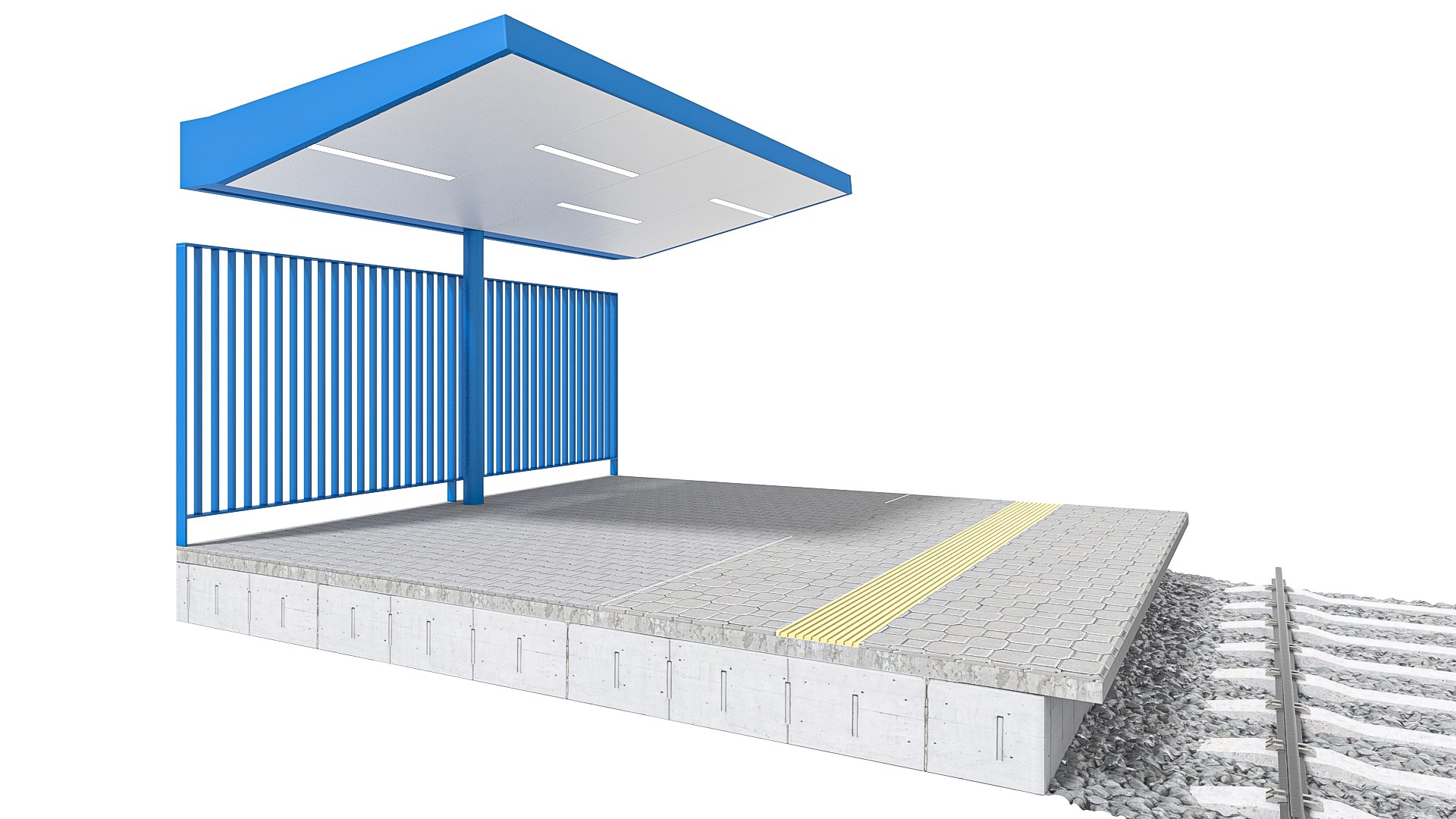3D Train Platform Module 03 - TurboSquid 2297240