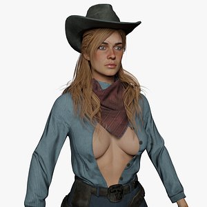 Cowboy girl  PBR 8k highdetails rigged 2026