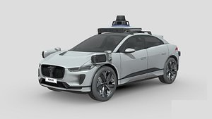 Low Poly Car - Jaguar I-PACE Waymo Driver