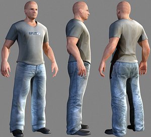 3d model casual male character