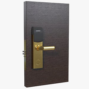 3D Smart RFID Hotel Door Lock Gold