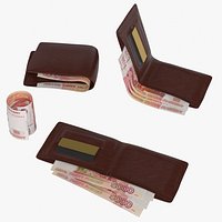 Russia 5000 Rubles Wallet Money Purse