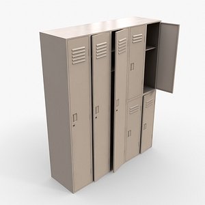 PBR School Gym Locker 07 - White