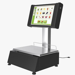 3D Self Service Counter Scales model