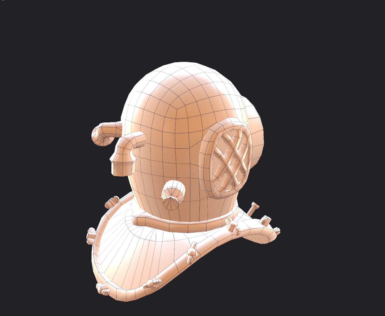 Vintage Diving Helmet 3D Model 1143769 TurboSquid