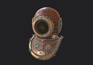 vintage diving helmet 3D model