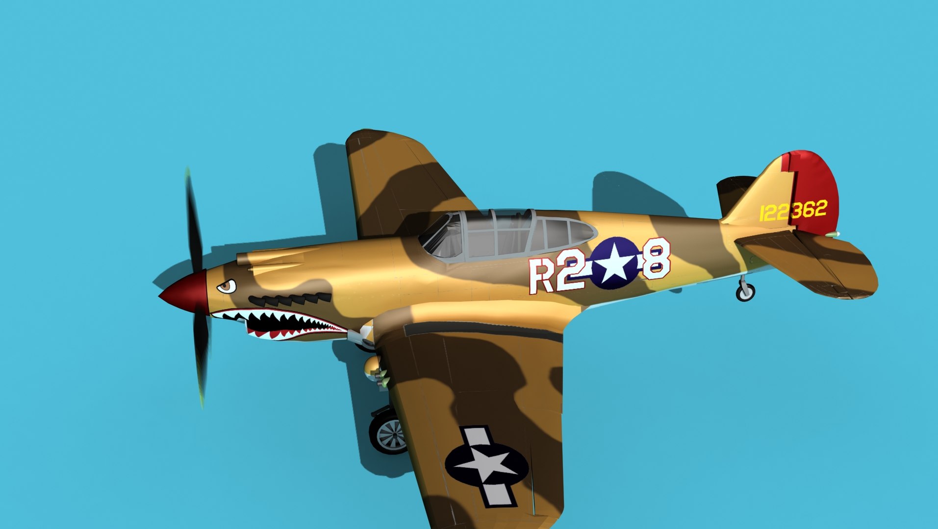 Curtiss P-40B Warhawk V15 USAAF model https://p.turbosquid.com/ts-thumb/V8/Qhl1ws/Af/curtissp40bwarhawkv15usaaf0090/jpg/1655739663/1920x1080/fit_q87/6f5d490733fc6de977249e8c84c9a96ca0864312/curtissp40bwarhawkv15usaaf0090.jpg