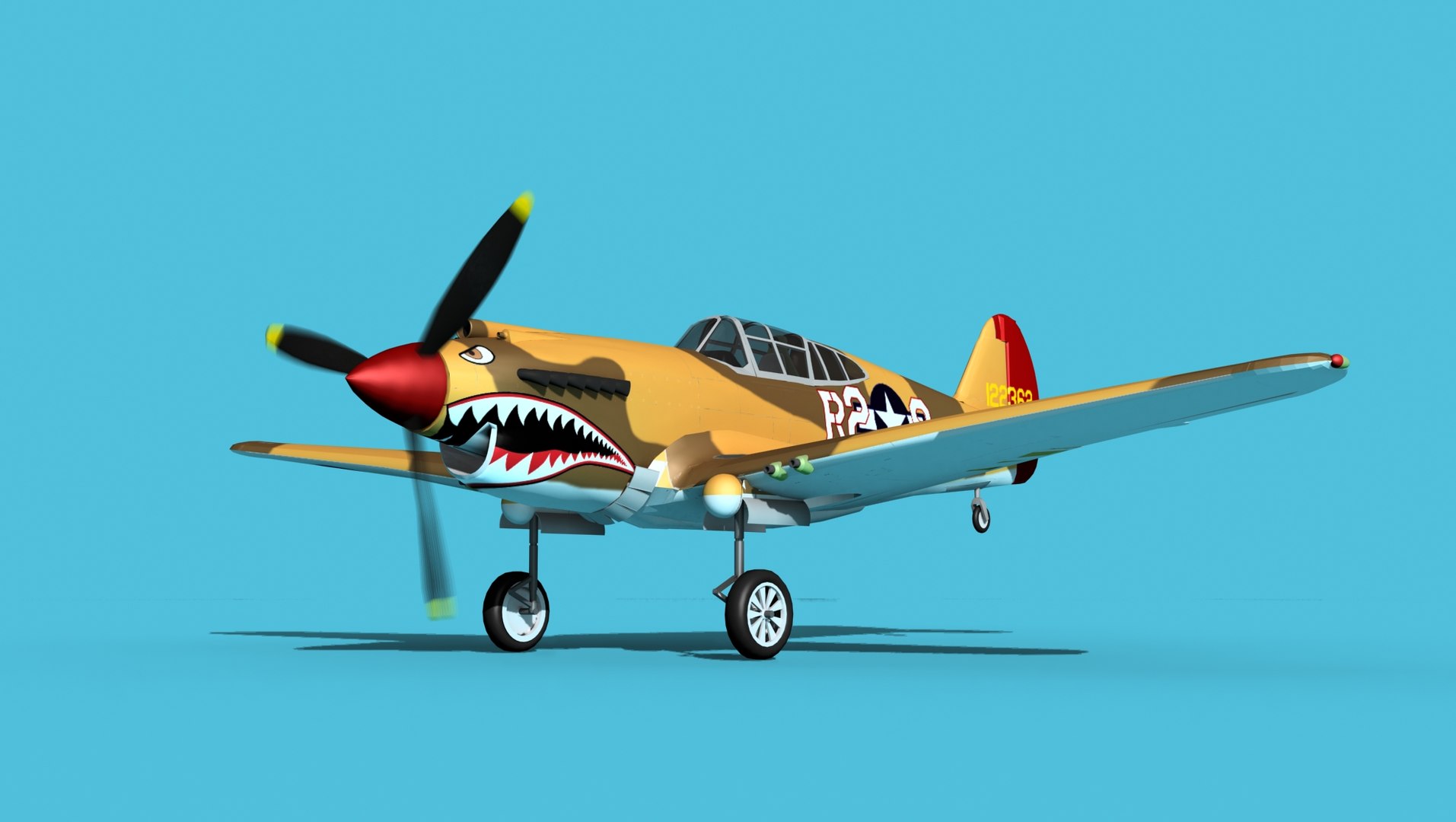 Curtiss P-40B Warhawk V15 USAAF model https://p.turbosquid.com/ts-thumb/V8/Qhl1ws/SE/curtissp40bwarhawkv15usaaf0001/jpg/1655739658/1920x1080/fit_q87/1151bfc6305e9a4e813e0bc74aad8e4618d94721/curtissp40bwarhawkv15usaaf0001.jpg