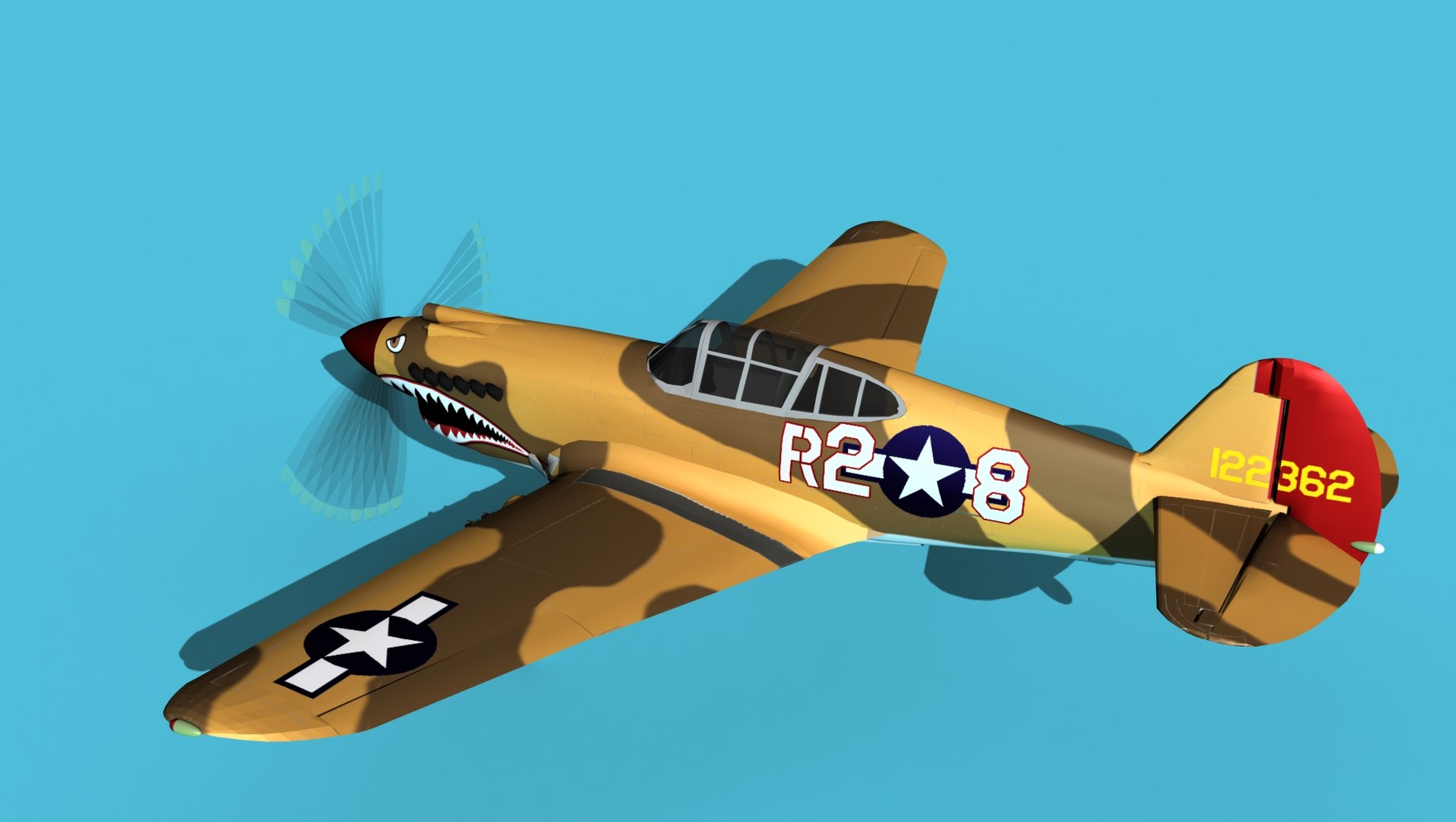 Curtiss P-40B Warhawk V15 USAAF model https://p.turbosquid.com/ts-thumb/V8/Qhl1ws/sh/curtissp40bwarhawkv15usaaf0080/jpg/1655739662/1920x1080/fit_q87/80fa36fb7576c69ba6889f4ff68769a6db96b26e/curtissp40bwarhawkv15usaaf0080.jpg