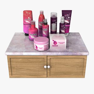 3d model cosmetics bottles packages