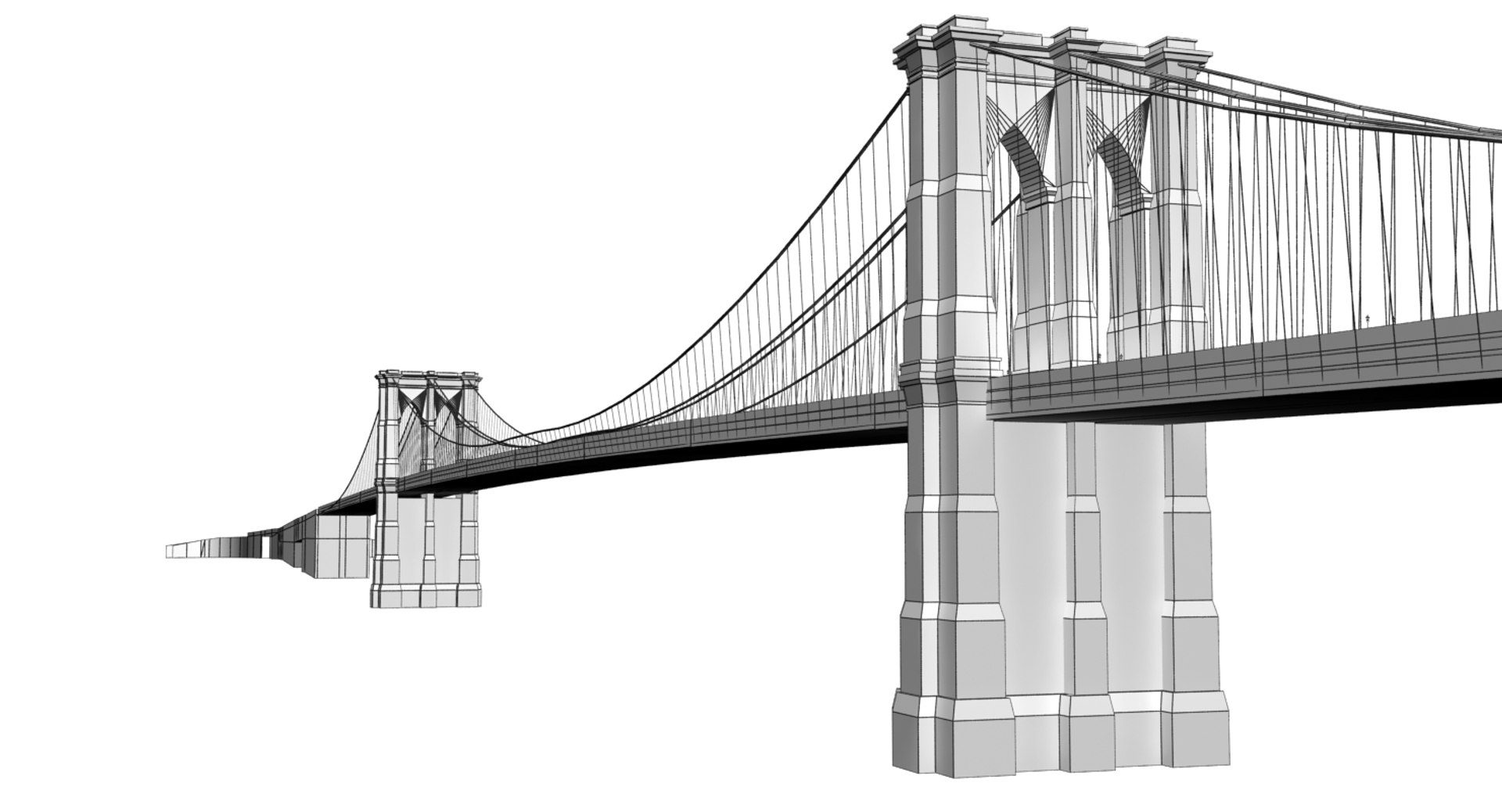 3D Brooklyn Bridge Model - TurboSquid 1270175