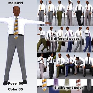 male man people 3d model