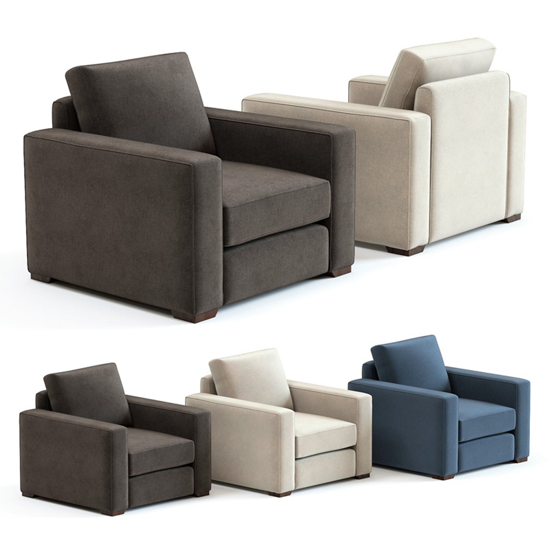 3D Sofa Chair Brancusi Armchair Model TurboSquid 1490538