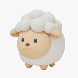 3D Balloon-style 3D Character-Sheep model