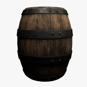 3D Barrel Lowpoly Asset