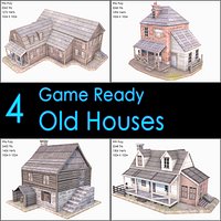 Old House Collection, Low Poly, Textured