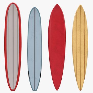 retro longboards board 3D model