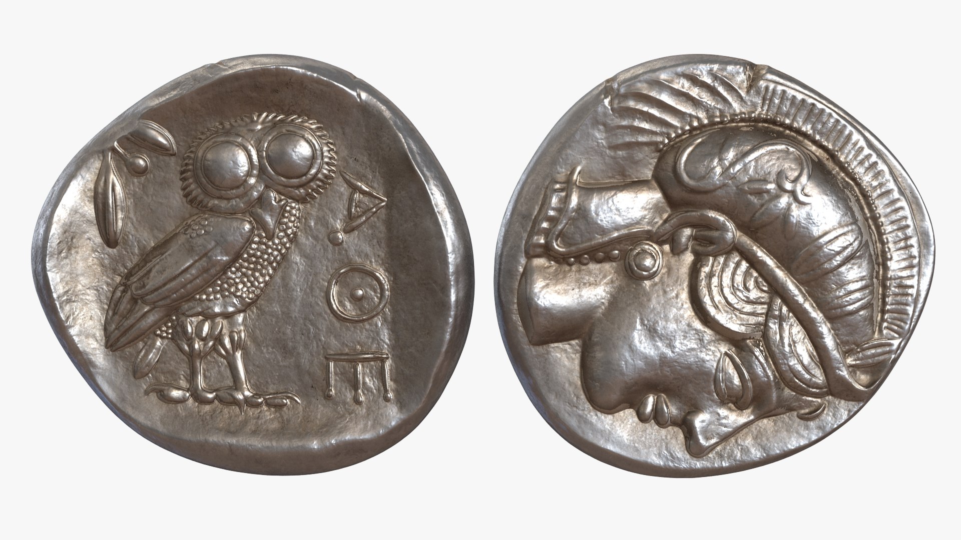 3D Silver Ancient Coins Collection 2 model - TurboSquid 1824205