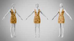 Dress 34 Amber Stream Brocade