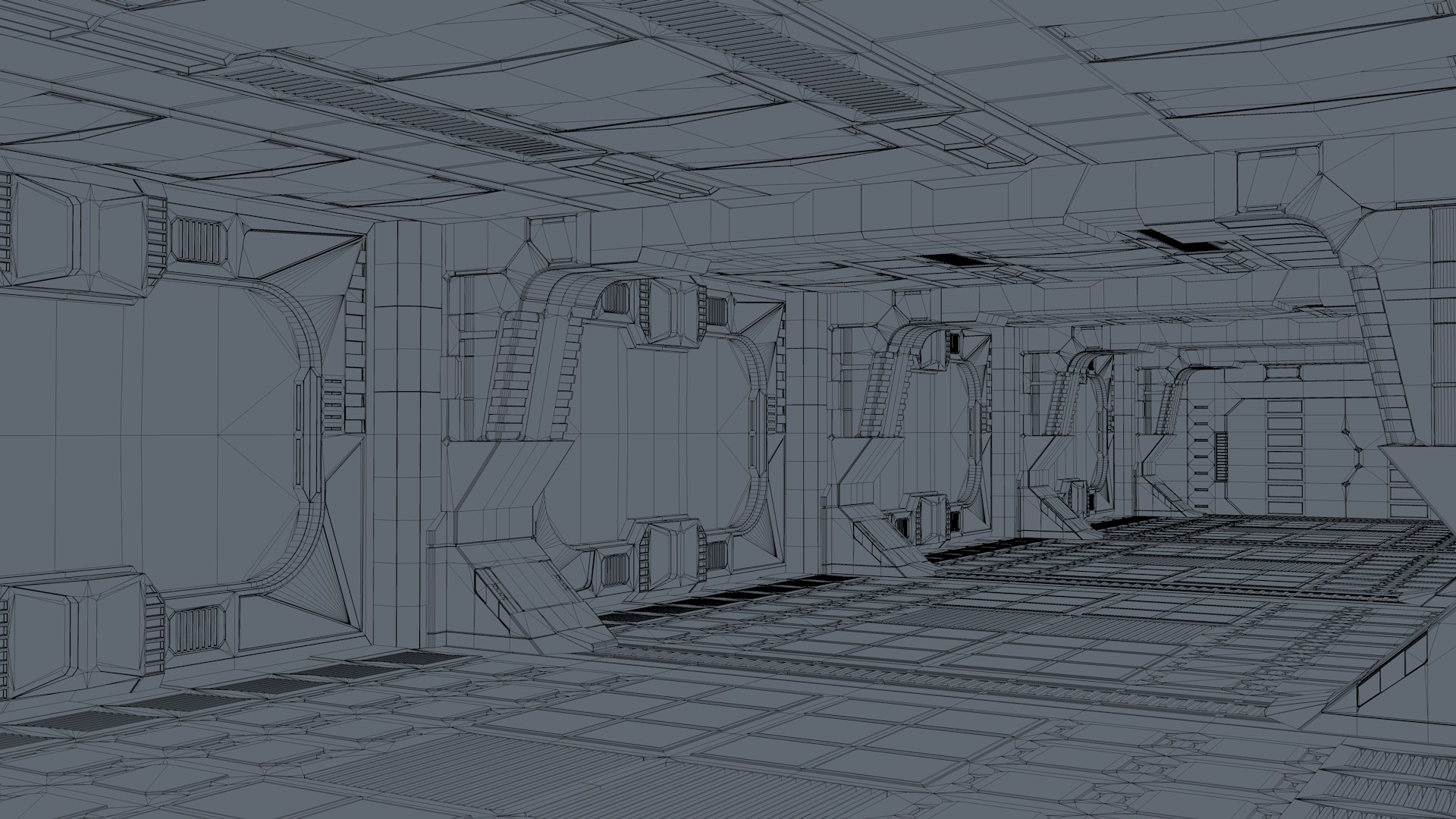 Sci Fi Corridor 3D Model - TurboSquid 1992557