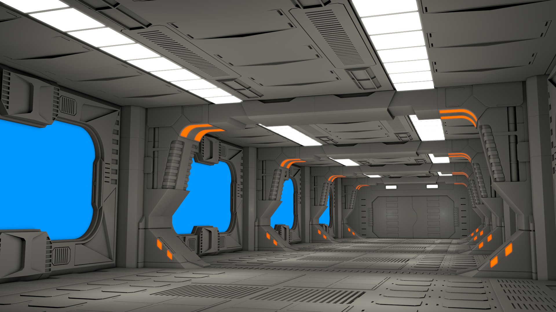 Sci Fi Corridor 3D Model - TurboSquid 1992557