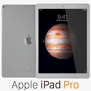 3d model apple ipad pro silver