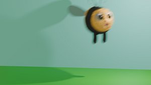 Honey bee cartoon 3D model